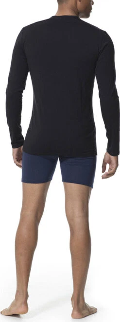 Icebreaker Anatomica Long Sleeve Crewe - Men's|-|Chandail à Manches Longues Anatomica - Homme -Icebreaker ICE 103032 7EBlack 20 20Monsoon 7EModel 20Back