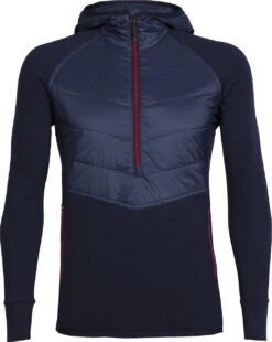 Icebreaker Men's Ellipse Long Sleeve Half Zip Hood|-|Chandail à Manches Longues Et Capuchon Ellipse Homme 18 Icebreaker Men's Ellipse Long Sleeve Half Zip Hood|-|Chandail à Manches Longues Et Capuchon Ellipse Homme -Icebreaker ICE 103047 7EMidnight 20Navy 20 20Rocket