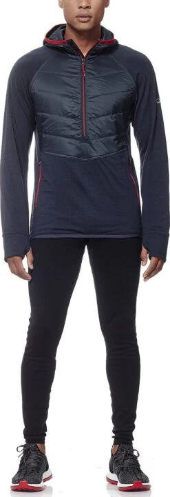 Icebreaker Men's Ellipse Long Sleeve Half Zip Hood|-|Chandail à Manches Longues Et Capuchon Ellipse Homme 20 Icebreaker Men's Ellipse Long Sleeve Half Zip Hood|-|Chandail à Manches Longues Et Capuchon Ellipse Homme -Icebreaker ICE 103047 7E 7EFront 20Stealth 20 20Stealth 20 20Oxblood