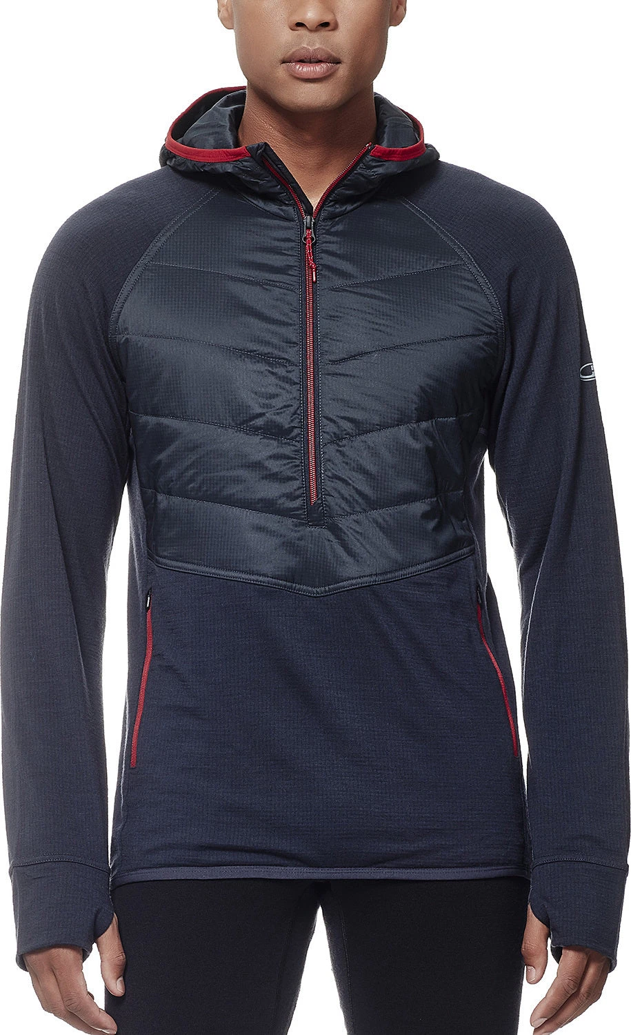 Icebreaker Men's Ellipse Long Sleeve Half Zip Hood|-|Chandail à Manches Longues Et Capuchon Ellipse Homme 9 Icebreaker Men's Ellipse Long Sleeve Half Zip Hood|-|Chandail à Manches Longues Et Capuchon Ellipse Homme - Image 7