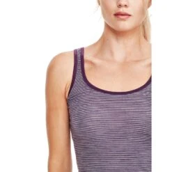 Icebreaker Siren Tank - Women's|-|Camisole Siren - Femme -Icebreaker ICE 103213 7EEggplant 20 20Silk 20Heather 20 20Stripe 7ECollar a407e7aa 4ed7 4fab 8cee c02d95549df5