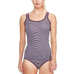 Icebreaker Siren Tank - Women's|-|Camisole Siren - Femme -Icebreaker ICE 103213 7EEggplant 20 20Silk 20Heather 20 20Stripe 7EFront 33612e1f ee24 43fd a630 ea14ebb7aa15