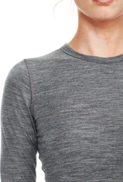 Icebreaker Sprite Long Sleeve Crewe - Women's|-|Chandail à Manches Longues Sprite - Femme -Icebreaker ICE 103328 7EGritstone 20Heather 7EShoulder