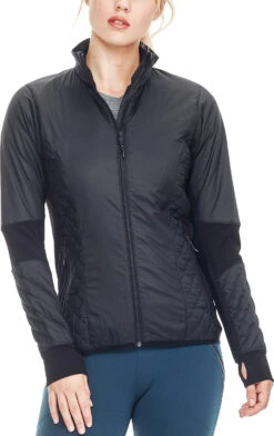 Icebreaker Helix Long Sleeve Zip - Women's|-|Chandail à Manches Longues Et Glissière Helix Femme -Icebreaker ICE 103427 7EBlack 7EFrontModel 441c3a9f c6fe 4b09 a76c 35d9c3f551a1