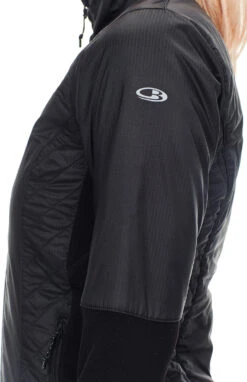 Icebreaker Helix Long Sleeve Zip - Women's|-|Chandail à Manches Longues Et Glissière Helix Femme -Icebreaker ICE 103427 7EBlack 7ELabel ddab9dfc 27e2 4a28 b833 c8227d895599