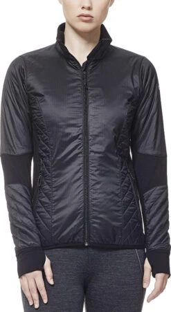 Icebreaker Helix Long Sleeve Zip - Women's|-|Chandail à Manches Longues Et Glissière Helix Femme -Icebreaker ICE 103427 7E 7EModelFront 20Black 20 20Black c287a2d5 6f3b 42ad 9d41 efa6d532ea22