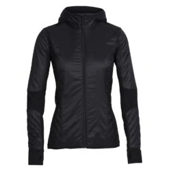 Icebreaker Helix Long Sleeve Zip Hood - Women's|-|Chandail à Capuchon Et Glissière Helix Femme -Icebreaker ICE 103428 7EBlack