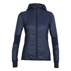 Icebreaker Helix Long Sleeve Zip Hood - Women's|-|Chandail à Capuchon Et Glissière Helix Femme -Icebreaker ICE 103428 7EMidnight 20Navy
