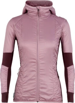 Icebreaker Helix Long Sleeve Zip Hood - Women's|-|Chandail à Capuchon Et Glissière Helix Femme -Icebreaker ICE 103428 7EOpal 20 20Velvet 20 20Jet 20Heather