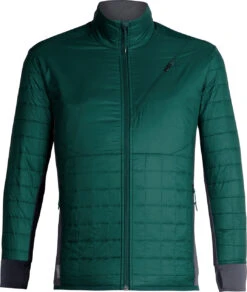 Icebreaker Helix Long Sleeve Zip - Men's|-|Chandail à Manches Longues Et Glissière Helix - Homme -Icebreaker ICE 103431 7EDK 20Pine 20 20Monsoon