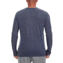 Icebreaker Sphere Long Sleeve Crewe - Men's|-|Chandail à Manches Longues Sphere - Homme -Icebreaker ICE 103609 7EMidnight 20Navy 20Heather 7EBack