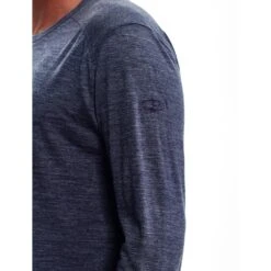 Icebreaker Sphere Long Sleeve Crewe - Men's|-|Chandail à Manches Longues Sphere - Homme -Icebreaker ICE 103609 7EMidnight 20Navy 20Heather 7ELabel