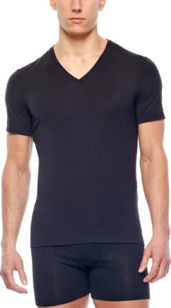 Icebreaker Anatomica Short Sleeve V-Neck T-Shirt - Men's|-|T-Shirt à Col V Anatomica - Homme -Icebreaker ICE 103661 7E 7Efront 20midnight 20navy 0a4532ea 0042 405b 9717 552bc4f3658e