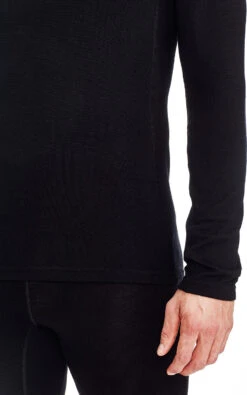 Icebreaker Tech Top Long Sleeve Crewe - Men's|-|Chandail à Manches Longues Tech Top - Homme -Icebreaker ICE 104033 7EBlack 20 20Black 7ESleeve