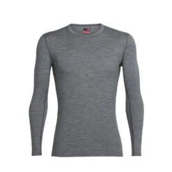 Icebreaker Tech Top Long Sleeve Crewe - Men's|-|Chandail à Manches Longues Tech Top - Homme -Icebreaker ICE 104033 7EGritstone 20Heather