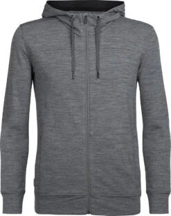 Icebreaker Shifter Long Sleeve Zip Hood - Men's|-|Chandail à Capuchon Et Glissière Shifter - Homme -Icebreaker ICE 104044 7EGritstone 20Heather