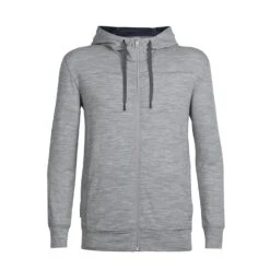 Icebreaker Shifter Long Sleeve Zip Hood - Men's|-|Chandail à Capuchon Et Glissière Shifter - Homme -Icebreaker ICE 104044 7EMetro 20Heather 20 20Fathom 20Heather