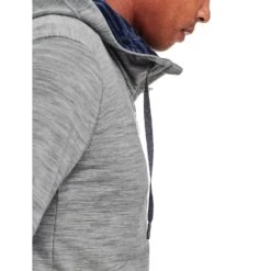 Icebreaker Shifter Long Sleeve Zip Hood - Men's|-|Chandail à Capuchon Et Glissière Shifter - Homme -Icebreaker ICE 104044 7EMetro 20Heather 20 20Fathom 20Heather 7ESide