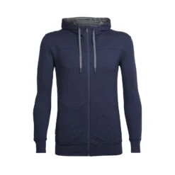 Icebreaker Shifter Long Sleeve Zip Hood - Men's|-|Chandail à Capuchon Et Glissière Shifter - Homme -Icebreaker ICE 104044 7EMidnight 20Navy 20 20Jet 20Heather