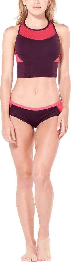 Icebreaker Meld Zone Hipkini - Women's|-|Culotte Meld Zone Hipkini - Femme -Icebreaker ICE 104077 7E 7EModel 20Velvet 20 20Prism