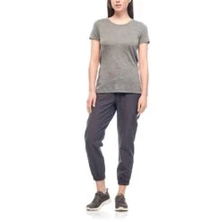 Icebreaker Sphere Short Sleeve Low Crewe - Women's|-|T-Shirt Sphere Low Crewe Femme -Icebreaker ICE 104090 7EMetal 20Heather 7EDetailC