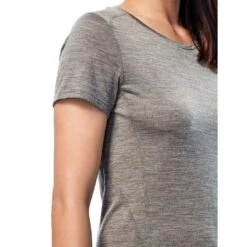 Icebreaker Sphere Short Sleeve Low Crewe - Women's|-|T-Shirt Sphere Low Crewe Femme -Icebreaker ICE 104090 7EMetal 20Heather 7EDetailD