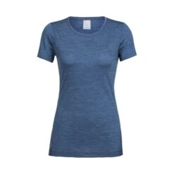 Icebreaker Sphere Short Sleeve Low Crewe - Women's|-|T-Shirt Sphere Low Crewe Femme -Icebreaker ICE 104090 7EPrussian 20Blue 20Heather