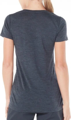 Icebreaker Sphere Short Sleeve Low Crewe - Women's|-|T-Shirt Sphere Low Crewe Femme -Icebreaker ICE 104090 7E 7EBack 20Black 20Heather faffa311 bd91 464c 9ce3 956fbc654107