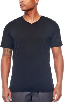 Icebreaker Tech Lite Short Sleeve V - Men's|-|T-shirt à Col V Tech Lite - Homme 22 Icebreaker Tech Lite Short Sleeve V - Men's|-|T-shirt à Col V Tech Lite - Homme -Icebreaker ICE 104123 7E 7Efront 20black