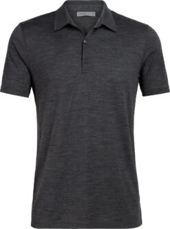 Icebreaker Tech Lite Short Sleeve Polo - Men's|-|Polo à Manches Courtes Tech Lite - Homme -Icebreaker ICE 104124 7EJet 20Heather