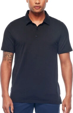 Icebreaker Tech Lite Short Sleeve Polo - Men's|-|Polo à Manches Courtes Tech Lite - Homme -Icebreaker ICE 104124 7E 7Efront 20black