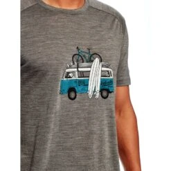 Icebreaker Men's Sphere Short Sleeve Crewe Van Surf Life|-|T-Shirt Sphere Van Surf Life Homme 16 Icebreaker Men's Sphere Short Sleeve Crewe Van Surf Life|-|T-Shirt Sphere Van Surf Life Homme -Icebreaker ICE 104175 7E 7Edetail 20metal 20heather