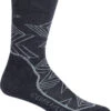 Icebreaker Hike+ Light Crew Intersecting Arrows - Men's|-|Chaussettes Hike+ Light Crew Intersecting Arrows - Homme -Icebreaker ICE 104205 7EJet 20Heather 20 20Twister 20Heather 20 20Black