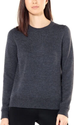 Icebreaker Women's Muster Crewe Sweater|-|Chandail Muster Crewe Femme -Icebreaker ICE 104315 7E 7EFront 20Char 20Heather