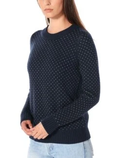 Icebreaker Waypoint Crewe Sweater (Past Season) - Women's|-|Chandail Waypoint Crewe (saison Précédente) - Femme -Icebreaker ICE 104316 7E 7EDetail1 20Midnight 20Navy