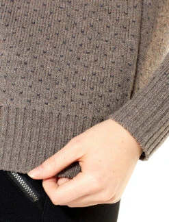 Icebreaker Waypoint Crewe Sweater (Past Season) - Women's|-|Chandail Waypoint Crewe (saison Précédente) - Femme -Icebreaker ICE 104316 7E 7EDetail 20Toast 20Heather 20 20Char 20Heather