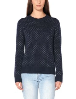Icebreaker Waypoint Crewe Sweater (Past Season) - Women's|-|Chandail Waypoint Crewe (saison Précédente) - Femme -Icebreaker ICE 104316 7E 7EFront 20Midnight 20Navy