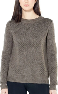 Icebreaker Waypoint Crewe Sweater (Past Season) - Women's|-|Chandail Waypoint Crewe (saison Précédente) - Femme -Icebreaker ICE 104316 7E 7EFront 20Toast 20Heather 20 20Char 20Heather