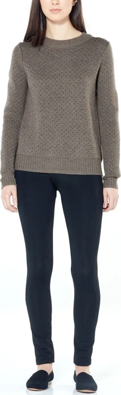 Icebreaker Waypoint Crewe Sweater (Past Season) - Women's|-|Chandail Waypoint Crewe (saison Précédente) - Femme -Icebreaker ICE 104316 7E 7EModel 20Toast 20Heather 20 20Char 20Heather 86510767 ad55 4c20 8f75 e0d5fb094487