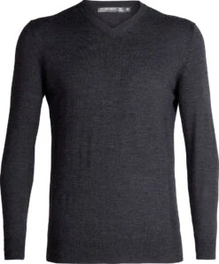 Icebreaker Shearer V Sweater - Men's|-|Chandail à Col V Shearer - Homme -Icebreaker ICE 104327 7EChar 20Heather f510384e 3652 4acb b8a9 8756e15705e4