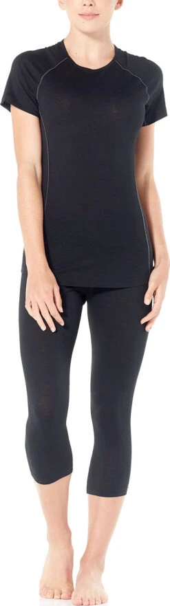 Icebreaker 150 Zone Short Sleeve Crewe - Women's|-|T-Shirt 150 Zone - Femme -Icebreaker ICE 104330 7E 7EModel 20Black 20 20Mineral c855e9b9 0fcb 4026 88b6 70d0e0784c5f