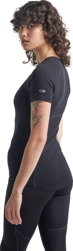 Icebreaker 150 Zone Short Sleeve Crewe - Women's|-|T-Shirt 150 Zone - Femme -Icebreaker ICE 104330 7E 7ESide 20Black 20 20Mineral 547fe979 49b4 4c25 979d f93638f4a70e