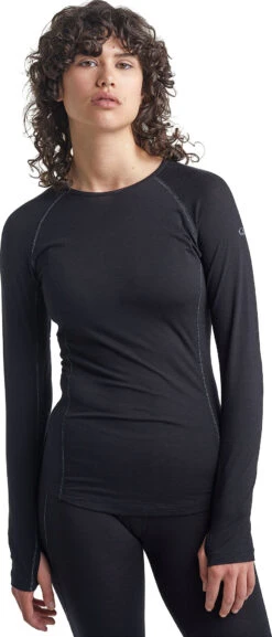 Icebreaker 150 Zone Long Sleeve Crewe - Women's|-|Chandail à Manches Longues 150 Zone - Femme -Icebreaker ICE 104331 7E 7EFront 20Black 20 20Mineral