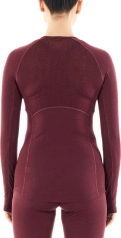 Icebreaker 150 Zone Long Sleeve Crewe - Women's|-|Chandail à Manches Longues 150 Zone - Femme -Icebreaker ICE 104331 7E 7Eback 20Redwood