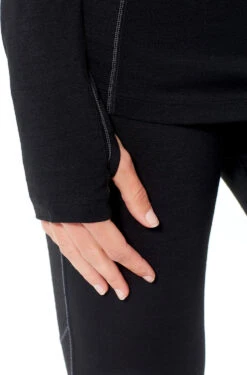 Icebreaker 150 Zone Long Sleeve Half Zip - Women's|-|Chandail à Manches Longues Et Demi-glissière 150 Zone - Femme -Icebreaker ICE 104332 7E 7EThumbhole 20Black 20 20Mineral b62ab8ef 942a 4457 82c5 265e9c2efec0