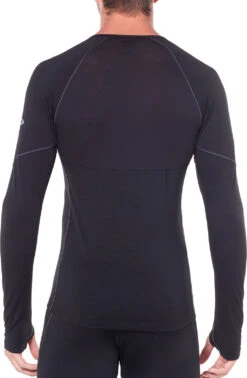 Icebreaker 150 Zone Long Sleeve Crewe - Men's|-|Chandail à Manches Longues 150 Zone - Homme -Icebreaker ICE 104347 7E 7EBack 20Black