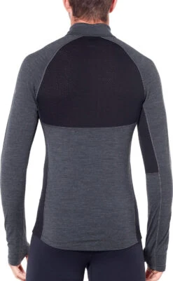 Icebreaker 200 Zone Long Sleeve Half Zip - Men's|-|Chandail à Manches Longues Et Demi-glissière 200 Zone - Homme 15 Icebreaker 200 Zone Long Sleeve Half Zip - Men's|-|Chandail à Manches Longues Et Demi-glissière 200 Zone - Homme -Icebreaker ICE 104356 7E 7EBack 20Jet 20Heather 20 20Black
