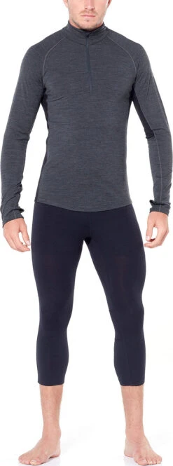 Icebreaker 200 Zone Long Sleeve Half Zip - Men's|-|Chandail à Manches Longues Et Demi-glissière 200 Zone - Homme 17 Icebreaker 200 Zone Long Sleeve Half Zip - Men's|-|Chandail à Manches Longues Et Demi-glissière 200 Zone - Homme -Icebreaker ICE 104356 7E 7EModel 20Jet 20Heather 20 20Black