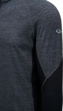 Icebreaker 260 Zone Long Sleeve Half Zip - Men's|-|Chandail à Manches Longues Et Demi-glissière 260 Zone - Homme 21 Icebreaker 260 Zone Long Sleeve Half Zip - Men's|-|Chandail à Manches Longues Et Demi-glissière 260 Zone - Homme -Icebreaker ICE 104361 7E 7EStudio 20Detail 20Jet 20Heather 20 20Black 20 20A01