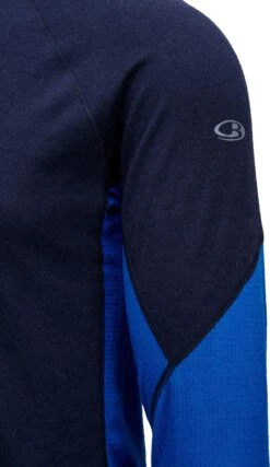 Icebreaker 260 Zone Long Sleeve Half Zip - Men's|-|Chandail à Manches Longues Et Demi-glissière 260 Zone - Homme 20 Icebreaker 260 Zone Long Sleeve Half Zip - Men's|-|Chandail à Manches Longues Et Demi-glissière 260 Zone - Homme -Icebreaker ICE 104361 7E 7EStudio 20Detail 20Midnight 20Navy 20 20Surf